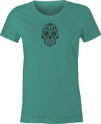 Sugar Skull #4 Mexican Folk Art printed on T shirt