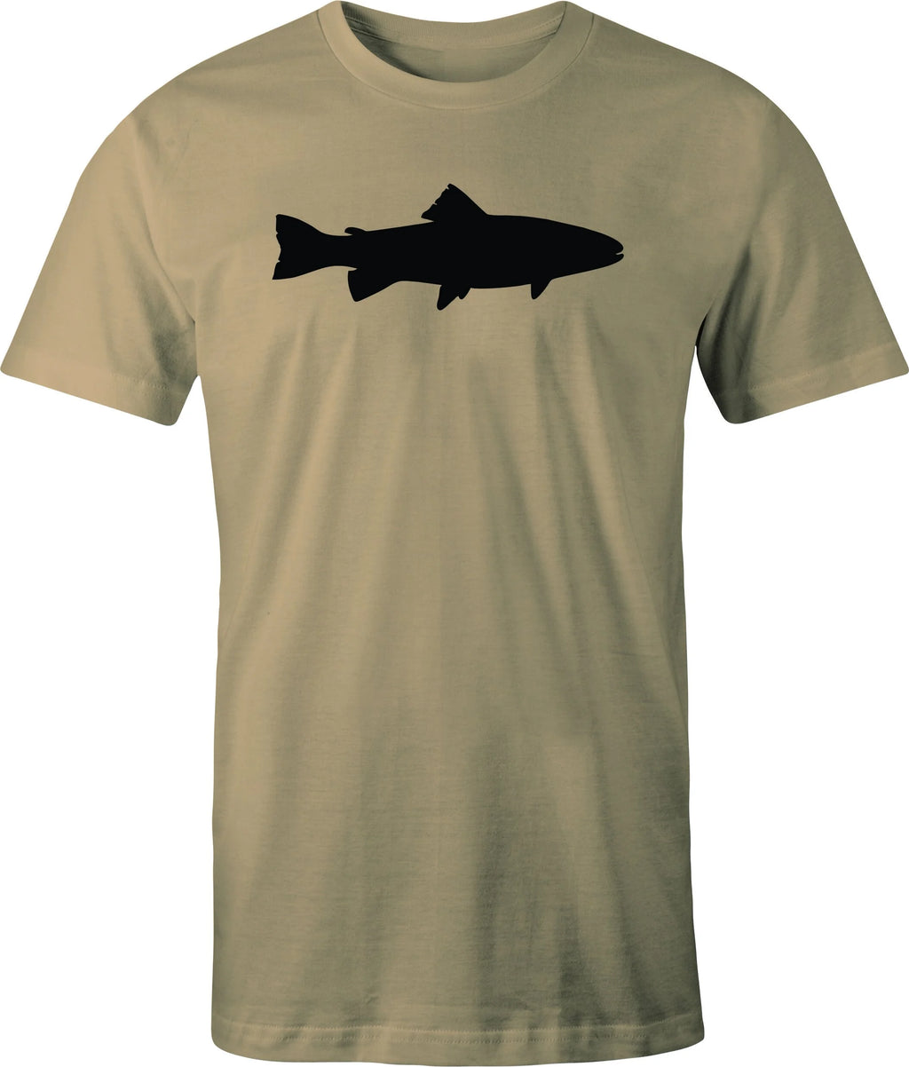 Trout drawing printed on Men's T shirt