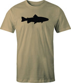 Trout drawing printed on Men's T shirt