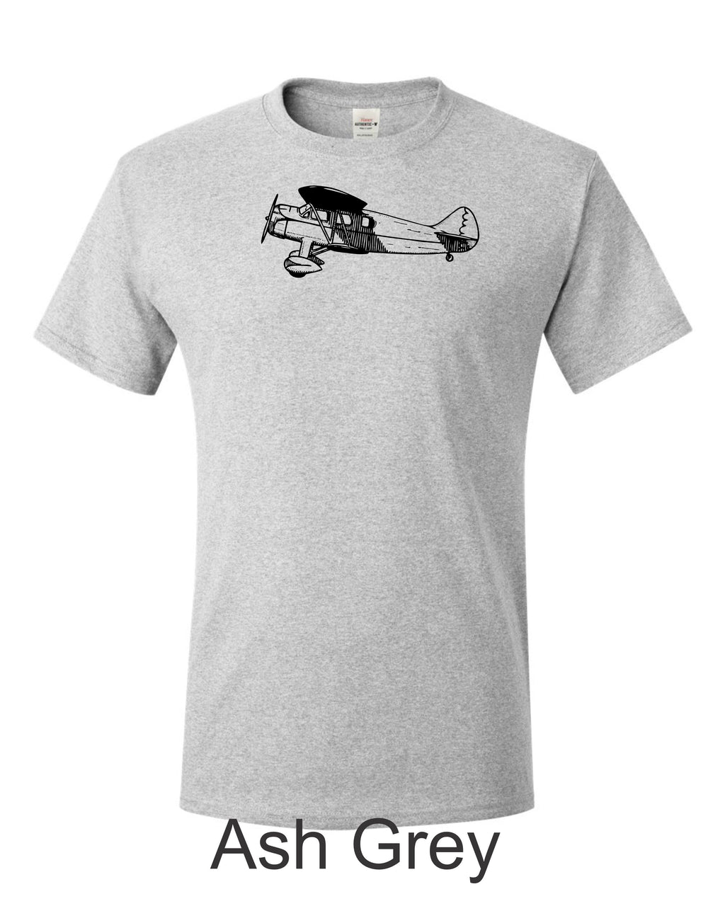 WACO Biplane Line drawing printed on Men's T shirt.