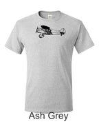 WACO Biplane Line drawing printed on Men's T shirt.