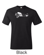 WACO Biplane Line drawing printed on Men's T shirt.