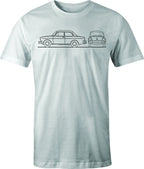 VW Notchback Type 3 drawing Printed on Men's shirt.  Free Shipping.