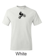 Motocross bike printed on men's shirt.  great for the dirtbike rider.