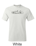 Shelby Cobra Line drawing Printed on mens shirt. Gift for the sports car guy