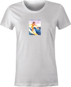 40's Hawaiian Surfing Poster printed on T shirt