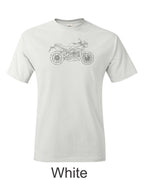Triumph Street Triple T-Shirt: Detailed Motorcycle Line Drawing