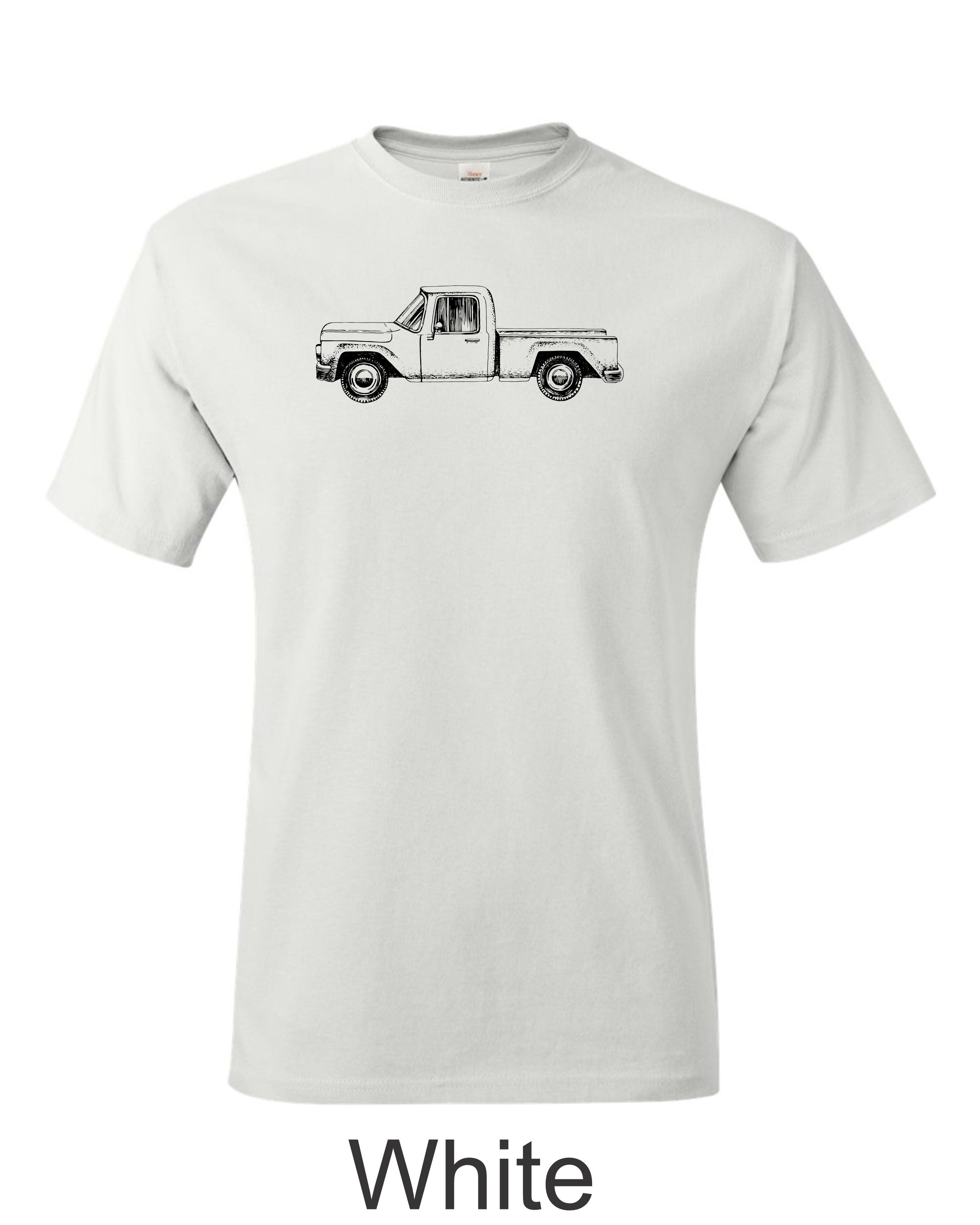 International Harvester Pickup Truck T-Shirt: Vintage Farm Truck Line Art