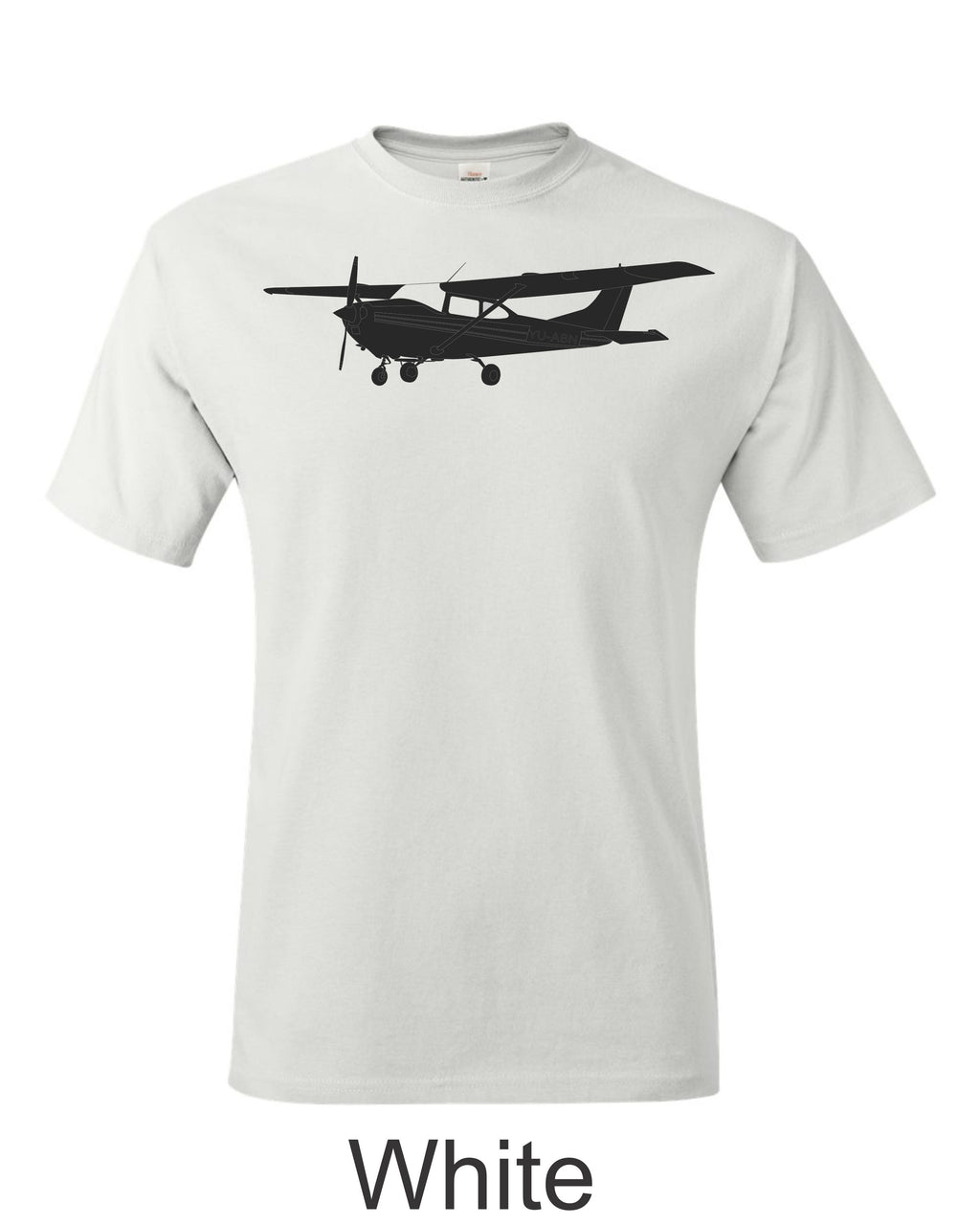 Cessna 172 Drawing printed on men's shirt.  Free Shipping.