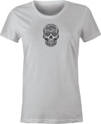 Sugar Skull #1 Mexican Folk Art printed on Women's T shirt
