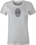 Sugar Skull #4 Mexican Folk Art printed on T shirt