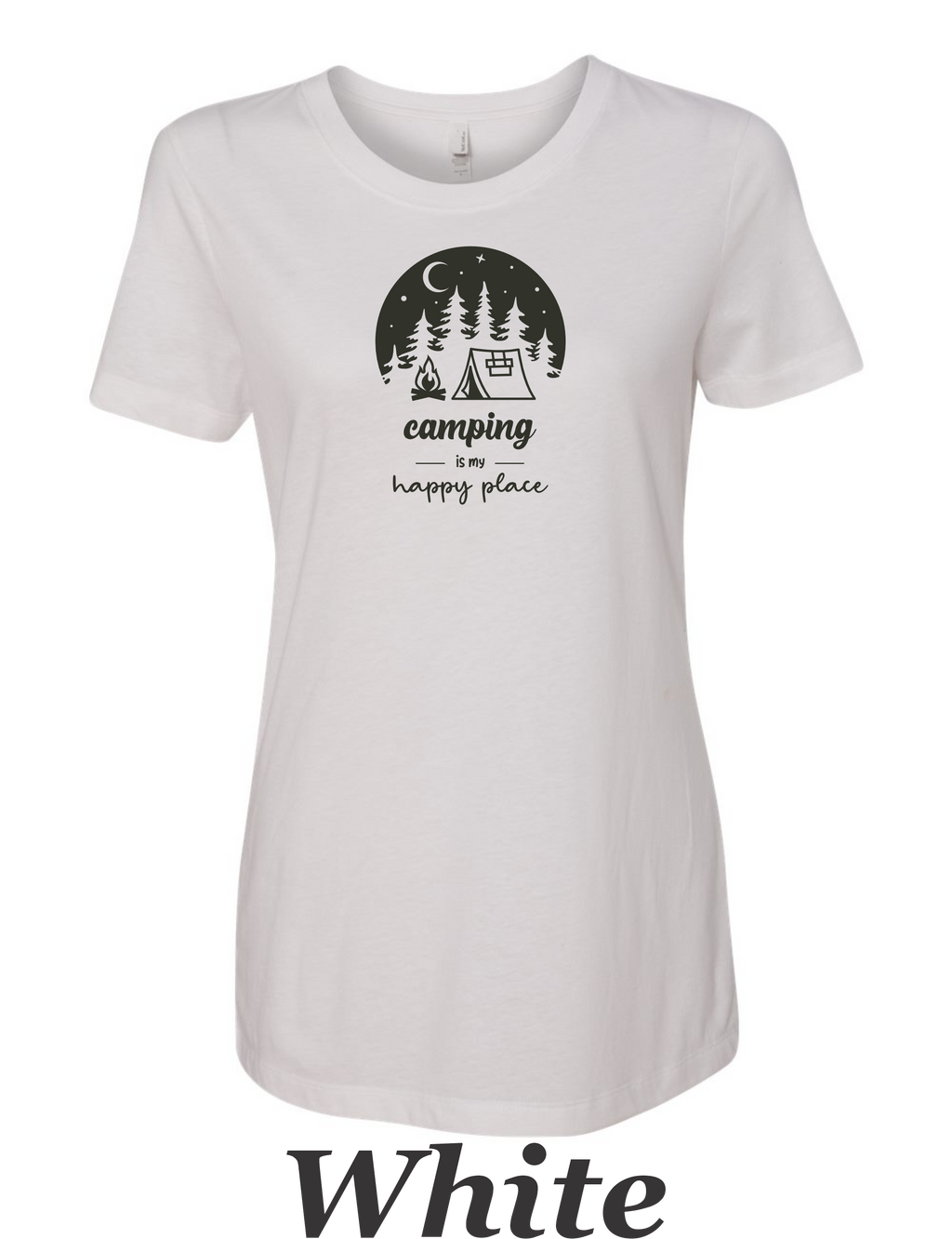 CAmping is my Happy place #1.  Great shirt for the camper and backpacker.