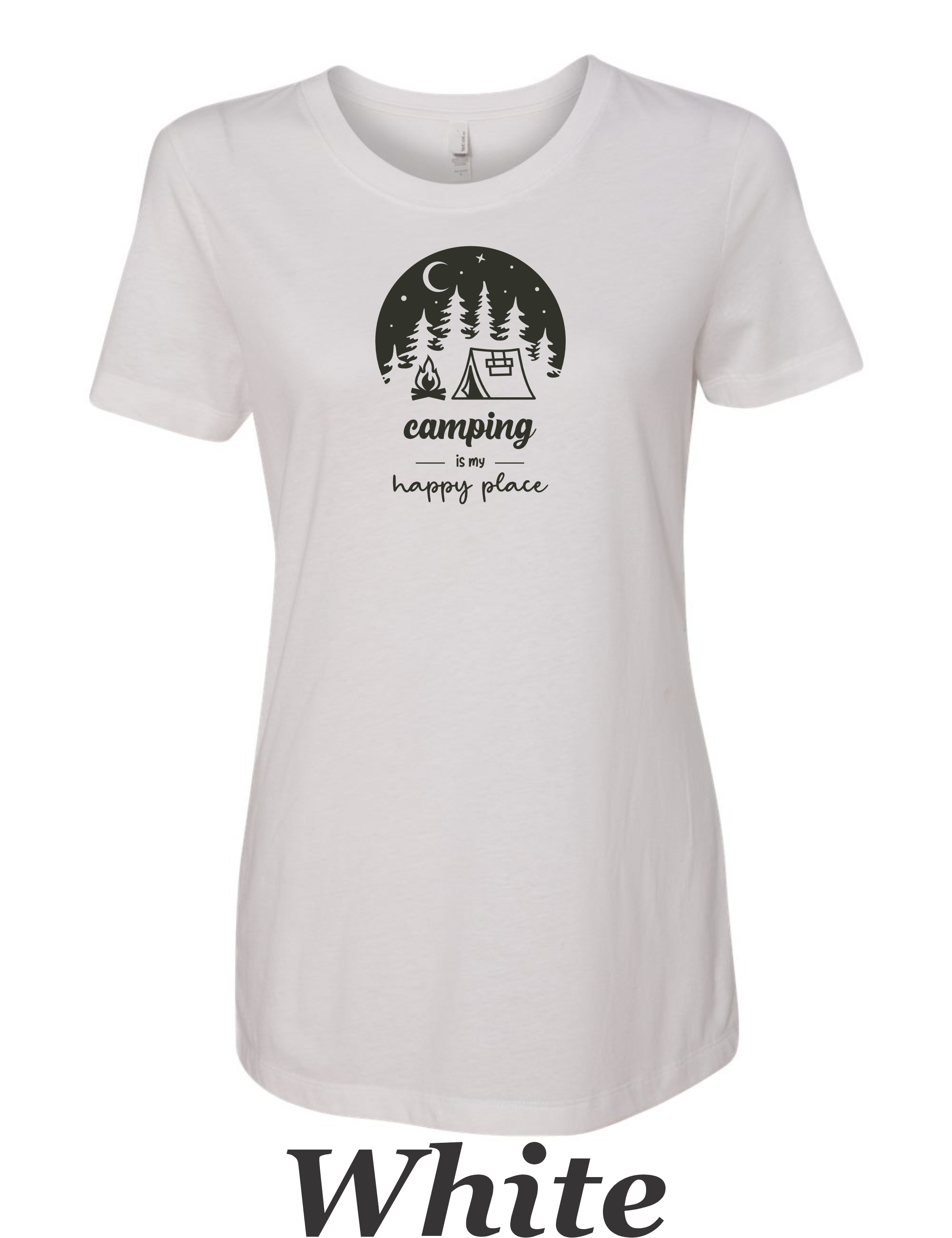 CAmping is my Happy place #1.  Great shirt for the camper and backpacker.