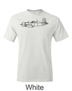 F4U Corsair drawing printed on men's shirt. Famous WW2 Navy fighter. Free Shipping