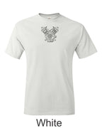 V twin Cut-a-way drawing printed on mens shirt. Great gift for the Harley fan.