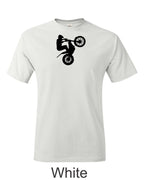 Trials Rider drawing printed on mens shirt.  Gift for Trials Bike rider