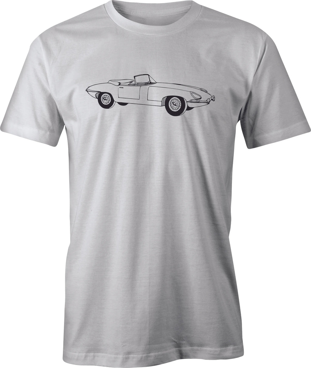 Jaguar XKE Drawing printed on T shirt
