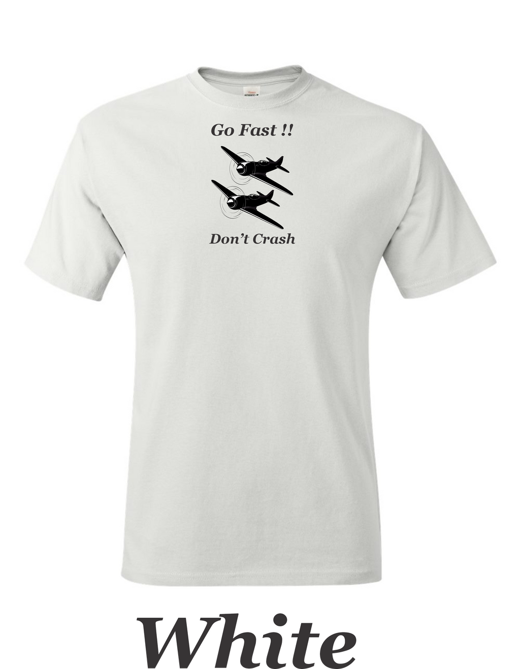Go Fast Don't Crash RC airplane pilot racing shirt.  Men's racing shirt. Free Shipping.