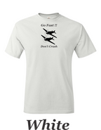 Go Fast Don't Crash RC airplane pilot racing shirt.  Men's racing shirt. Free Shipping.