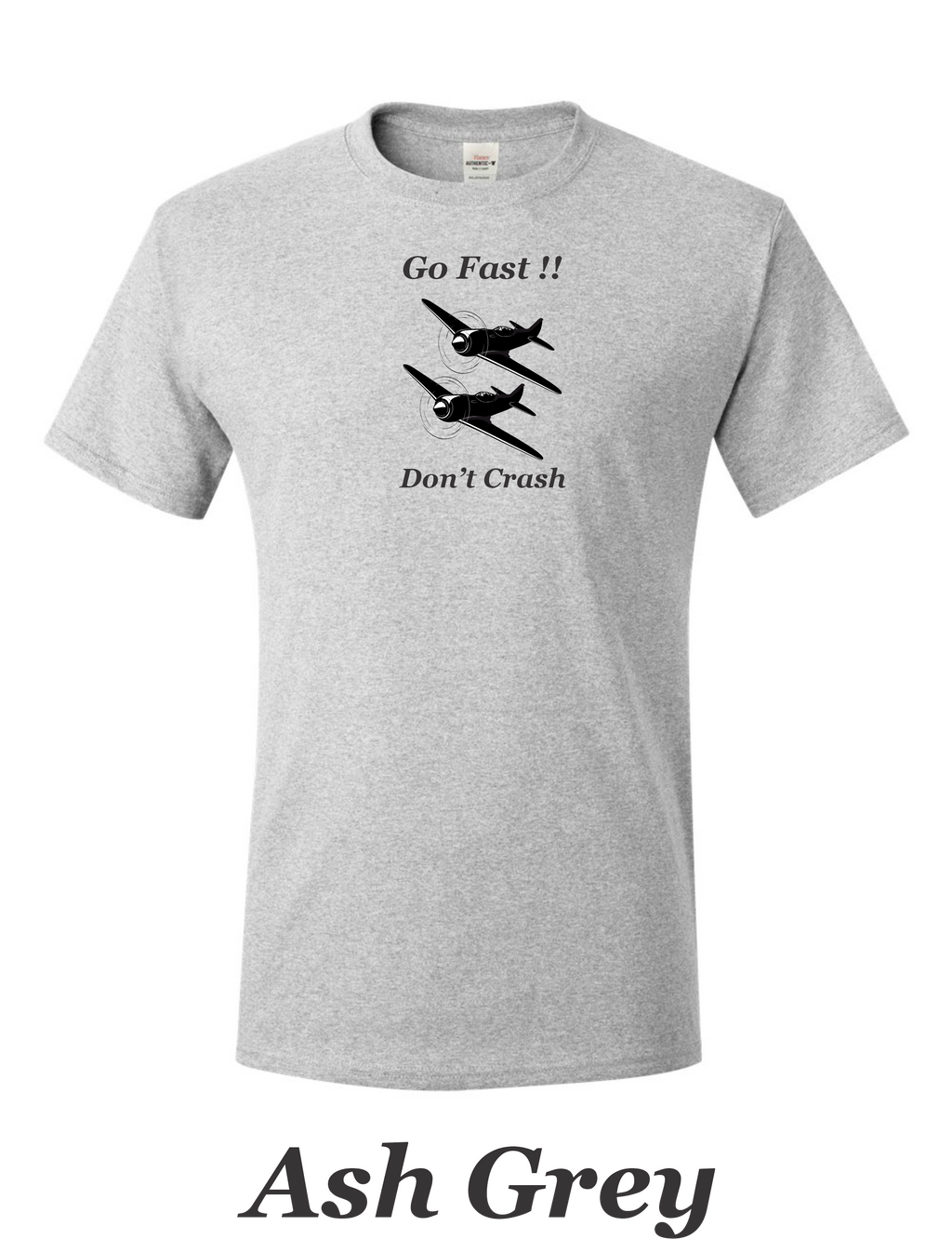 Go Fast Don't Crash RC airplane pilot racing shirt.  Men's racing shirt. Free Shipping.