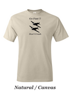 Go Fast Don't Crash RC airplane pilot racing shirt.  Men's racing shirt. Free Shipping.