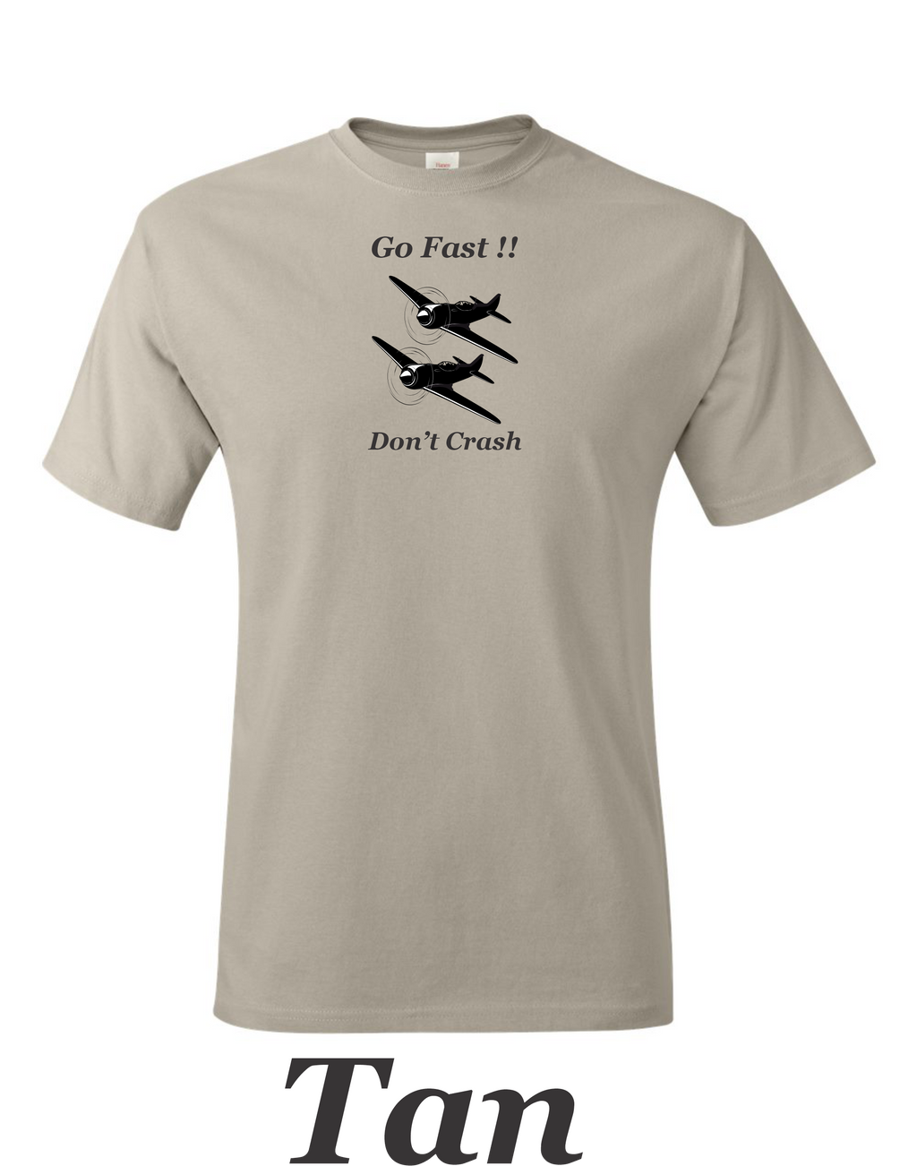 Go Fast Don't Crash RC airplane pilot racing shirt.  Men's racing shirt. Free Shipping.