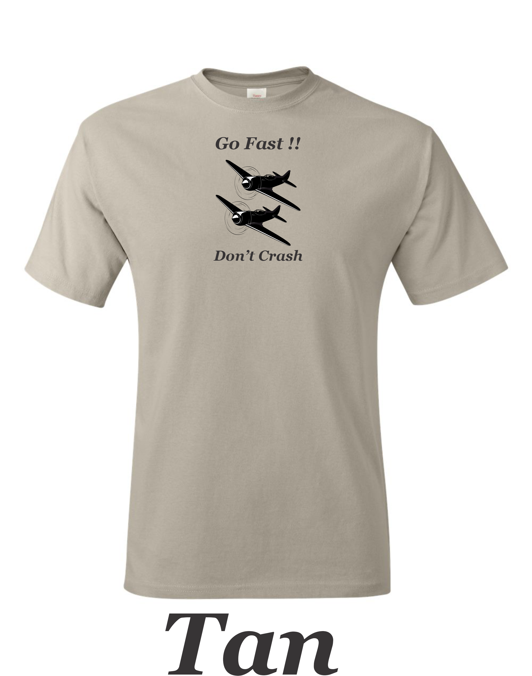 Go Fast Don't Crash RC airplane pilot racing shirt.  Men's racing shirt. Free Shipping.