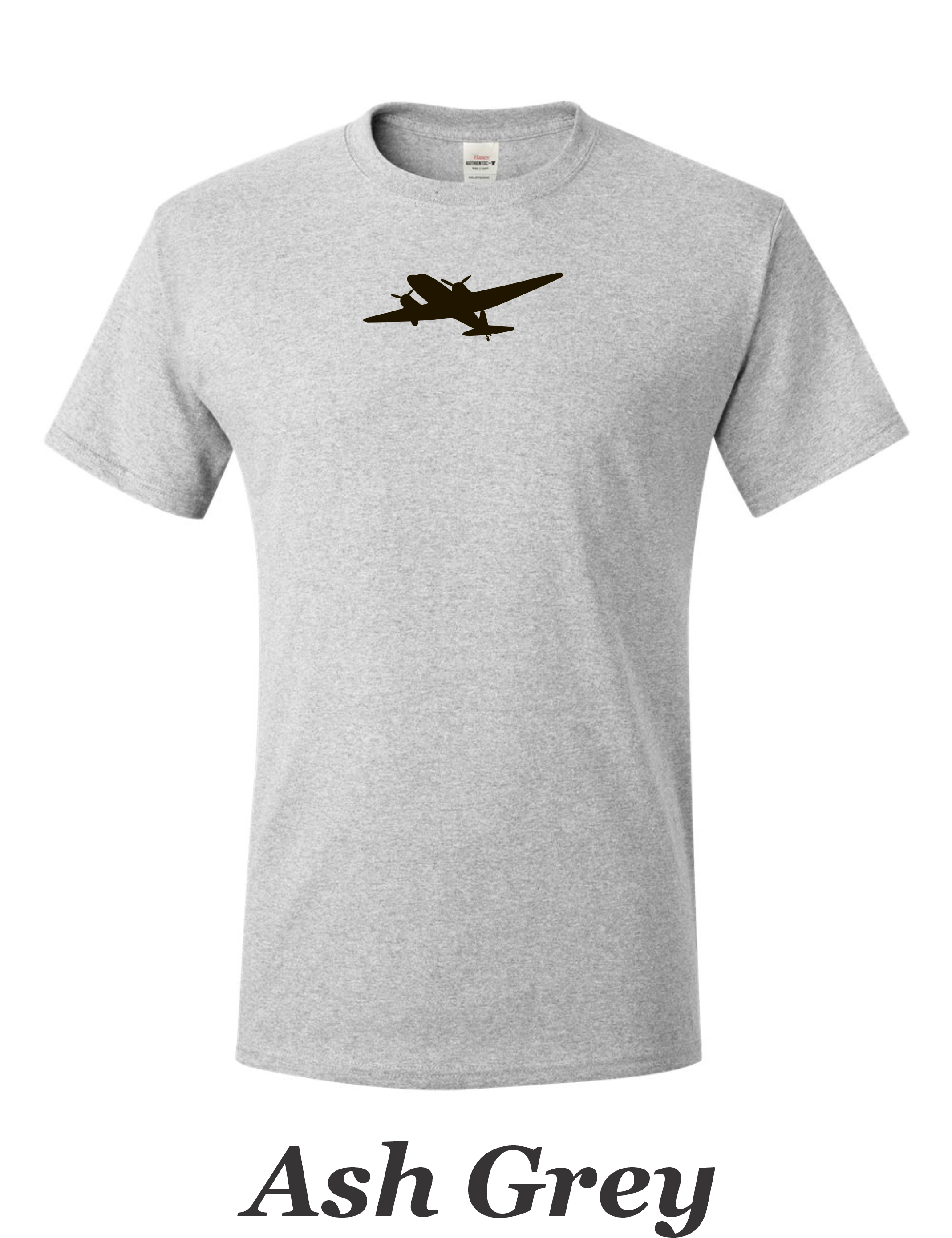 DC 3 Drawing printed on Men's shirt. Great image of the plane that changed aviation. Free Shipping
