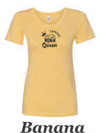 Camping Queen Drawing printed on women's shirt. Great gift for the Camping Trip.