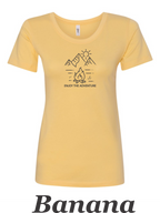 Enjoy The Adventure print on women's shirt.  Cute shirt. Gift for camper Hiker.