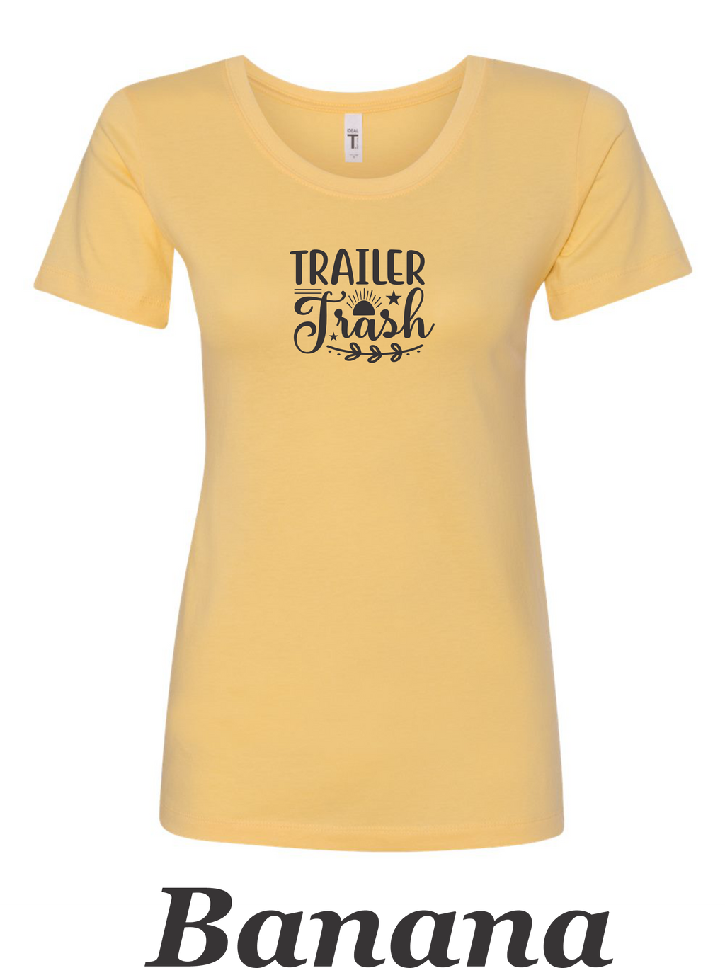 Trailer Trash, Women's printed shirt. Camping summer shirt.