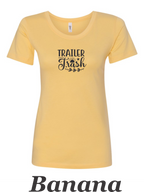 Trailer Trash, Women's printed shirt. Camping summer shirt.