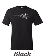 Cessna 188 Ag Wagon drawing printed on men's shirt. Free Shipping.