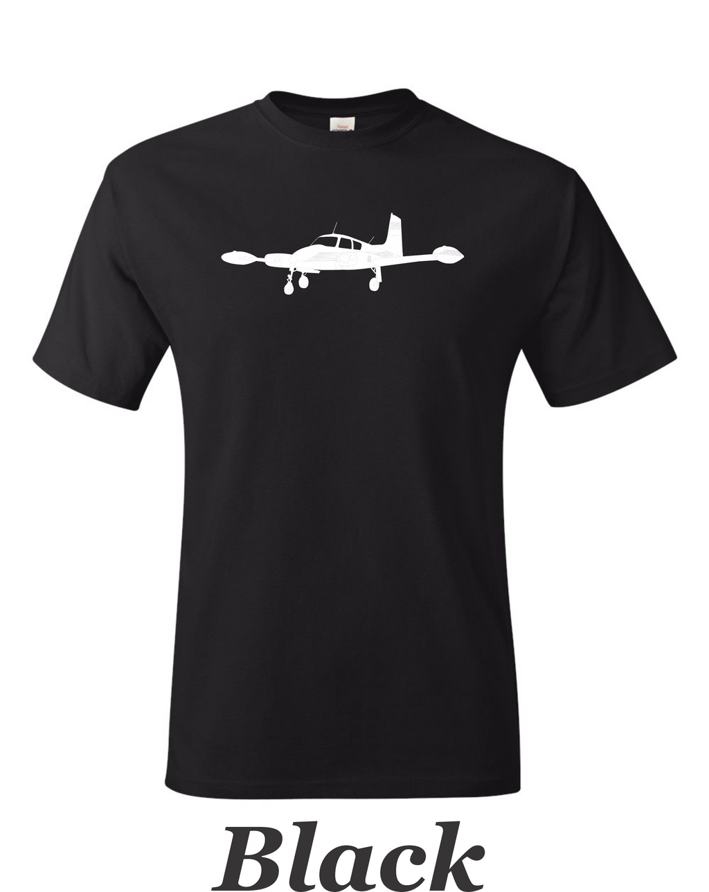 Cessna 310 Drawing printed on men's shirt. Free Shipping