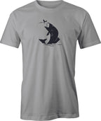 Jumping Trout drawing printed on Men's T shirt