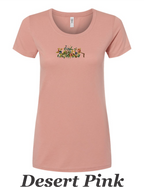 Toucan and bird pastel drawing printed on women's shirt. Great gift.