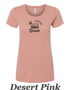 Camping Queen Drawing printed on women's shirt. Great gift for the Camping Trip.