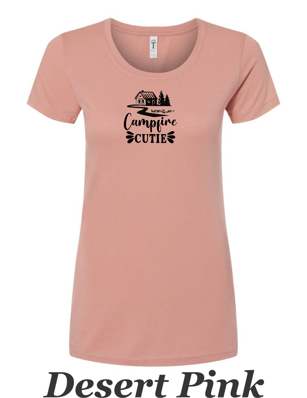 Campfire Cutie printed on Women's shirt.  Great gift for her.
