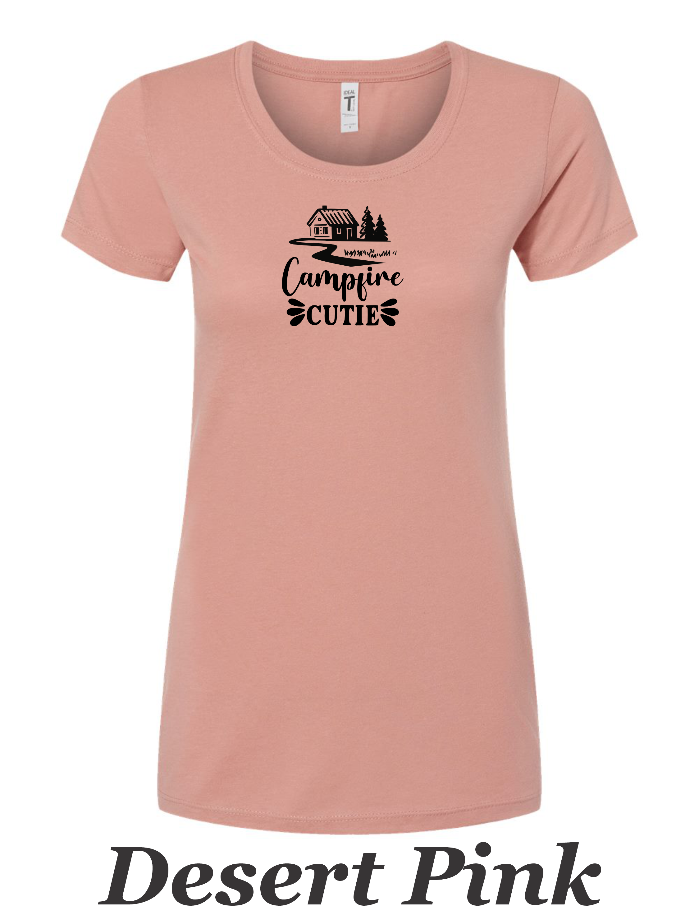 Campfire Cutie printed on Women's shirt.  Great gift for her.