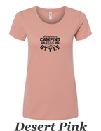 Women's Glamping shirt.  Glamping is like camping with style.  Great Summer Camping shirt.
