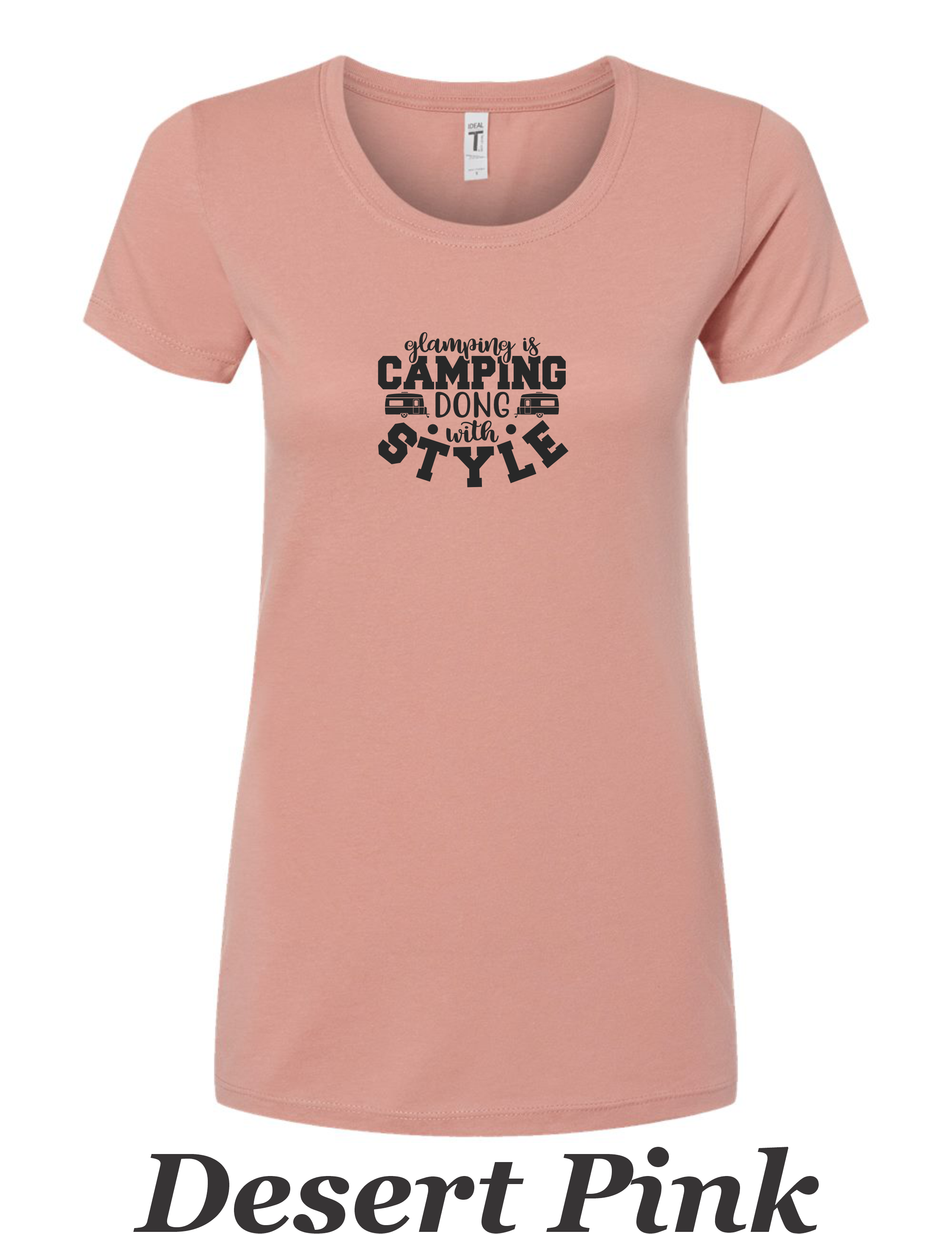 Women's Glamping shirt.  Glamping is like camping with style.  Great Summer Camping shirt.