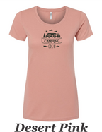 Camping Crew printed on women's shirt. Great gift for Group camping trip.