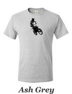 Motocross Desert racer printed on mens shirt. Great gift for the dirt bike rider.