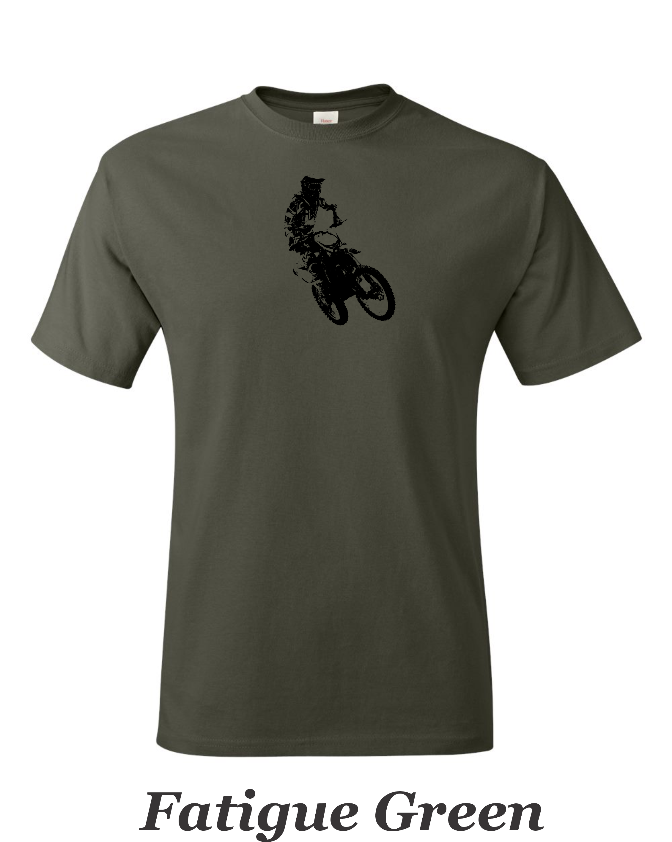 Motocross Desert racer printed on mens shirt. Great gift for the dirt bike rider.