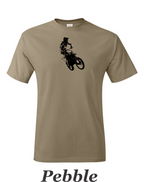 Motocross Desert racer printed on mens shirt. Great gift for the dirt bike rider.