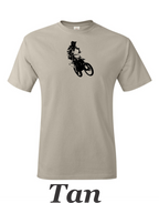 Motocross Desert racer printed on mens shirt. Great gift for the dirt bike rider.