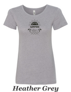 Summer camping Vibes print on women's shirt.  Great start to the summer camping season.