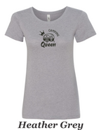 Camping Queen Drawing printed on women's shirt. Great gift for the Camping Trip.