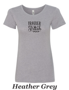Trailer Trash, Women's printed shirt. Camping summer shirt.