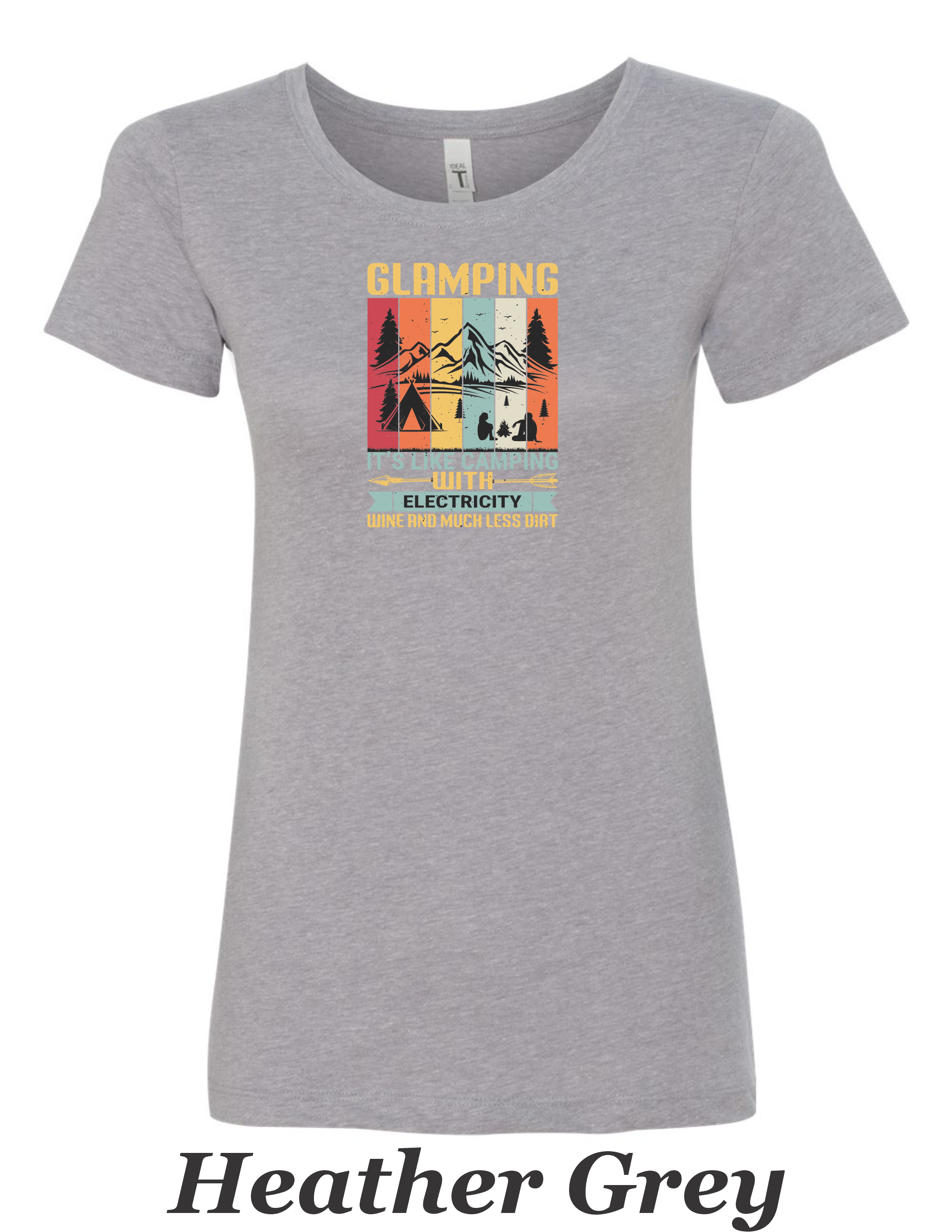 Glamping Shirt for Women. Fun Camping shirt. Great gift for Camper.
